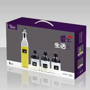 One Oil Bottle +3 Spice Jar )4in In 1