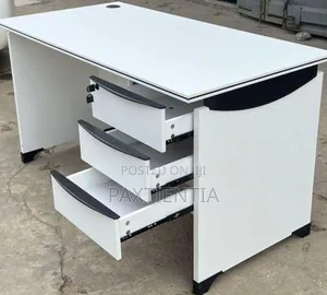 1.4 Meters White Office Desk