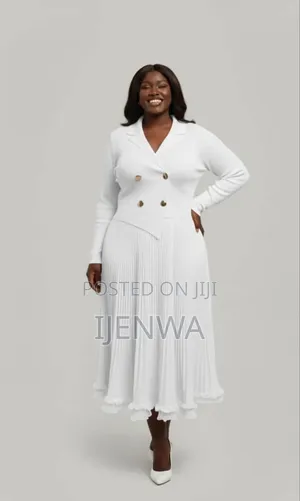 White Pleated Gown