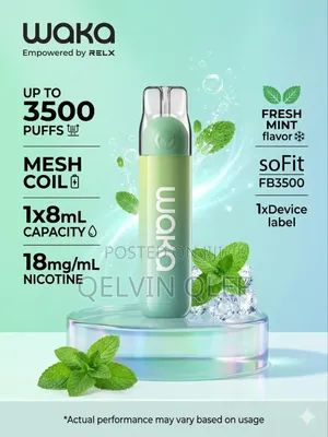 Waka Mirror 3500 Puffs - Fresh Mint Flavor