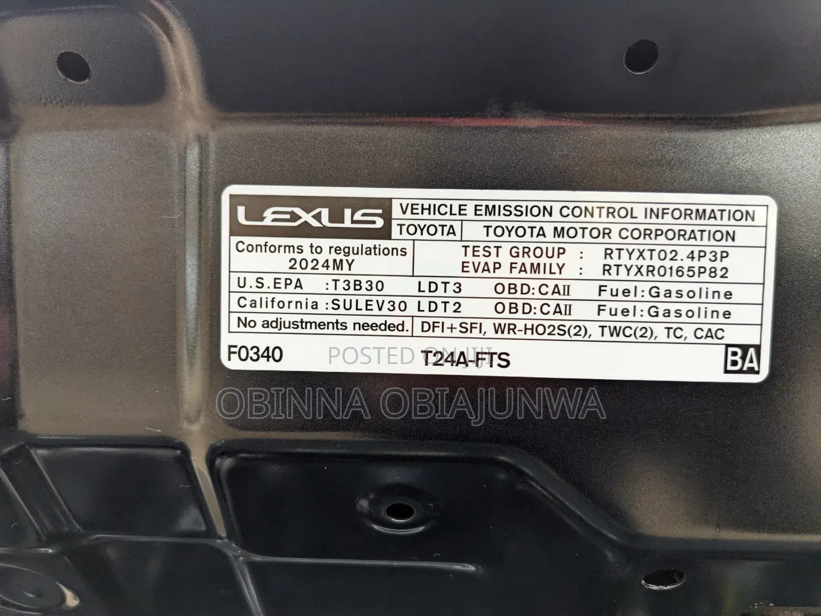 New Lexus TX 2024 Black