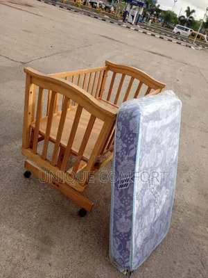 Imported Very Strong Movable Baby Cot With Brand New Mattress