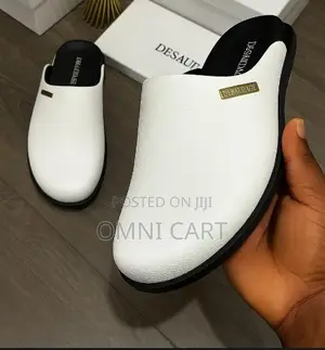 Desaudage Pristine Pebbled Leather Mules – Luxury Men Slides/Loafers