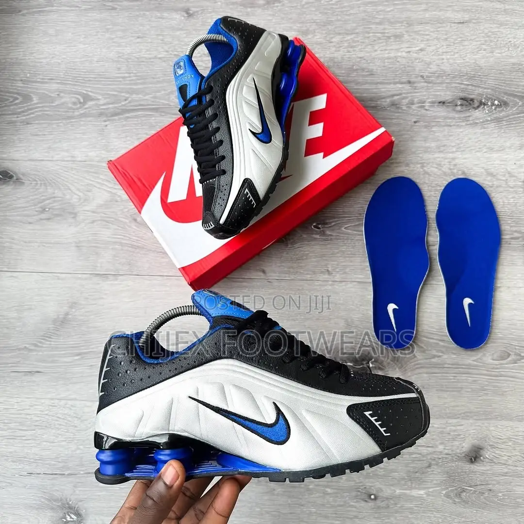 Nike Shox R4 Metallic Silver Blue