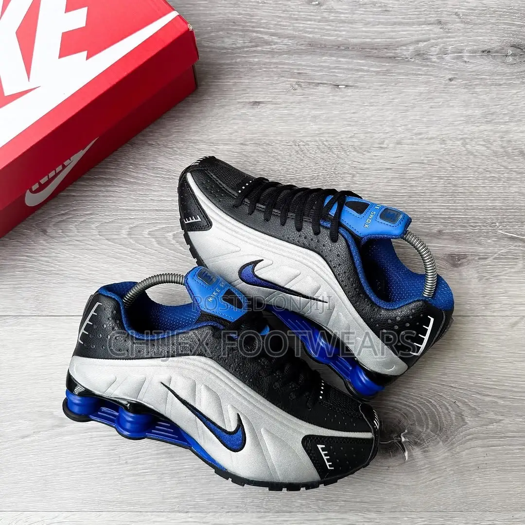 Nike Shox R4 Metallic Silver Blue
