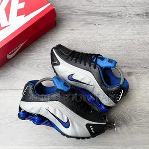 Nike Shox R4 Metallic Silver Blue