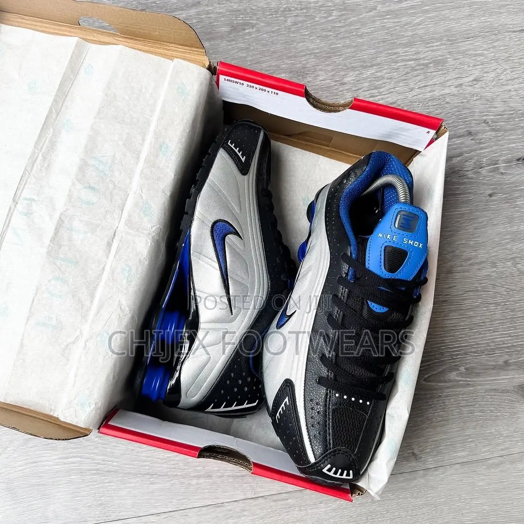 Nike Shox R4 Metallic Silver Blue