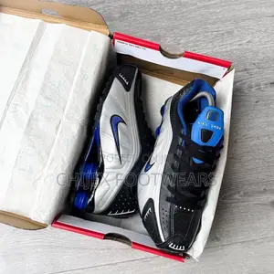 Nike Shox R4 Metallic Silver Blue