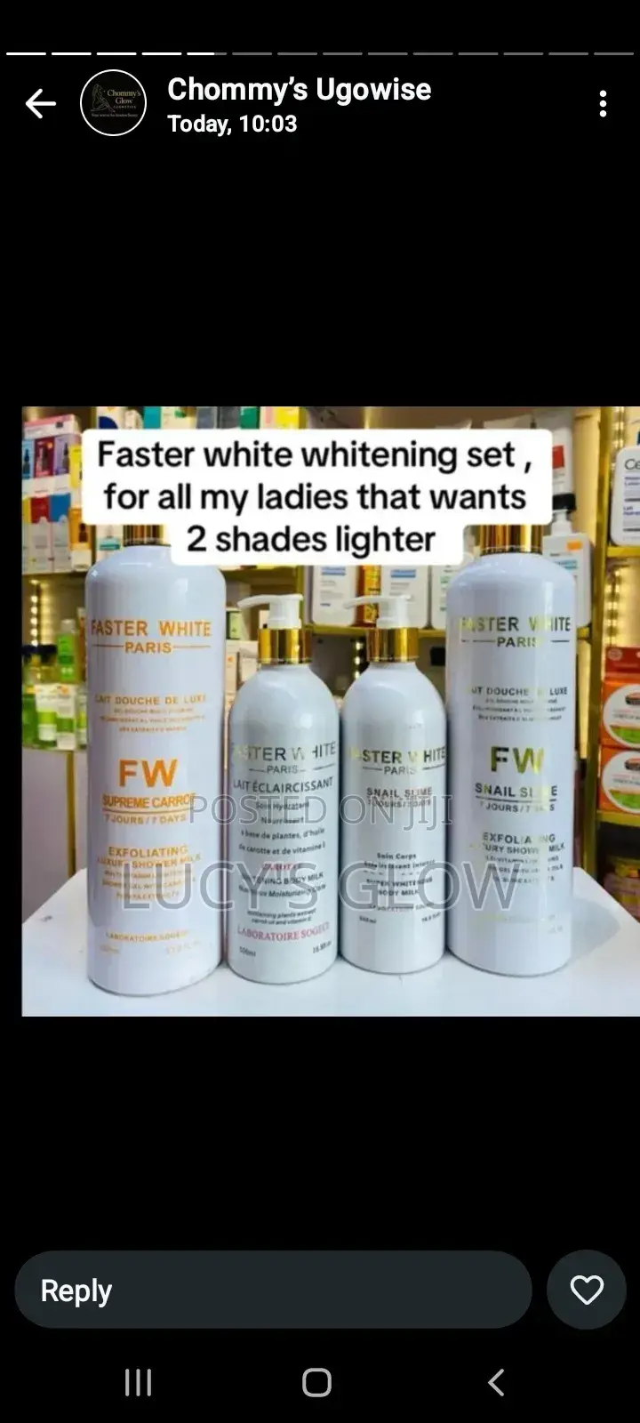 Faster White Lotion