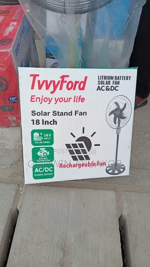 18 Inches Tvvyford Rechargeable Solar Fan