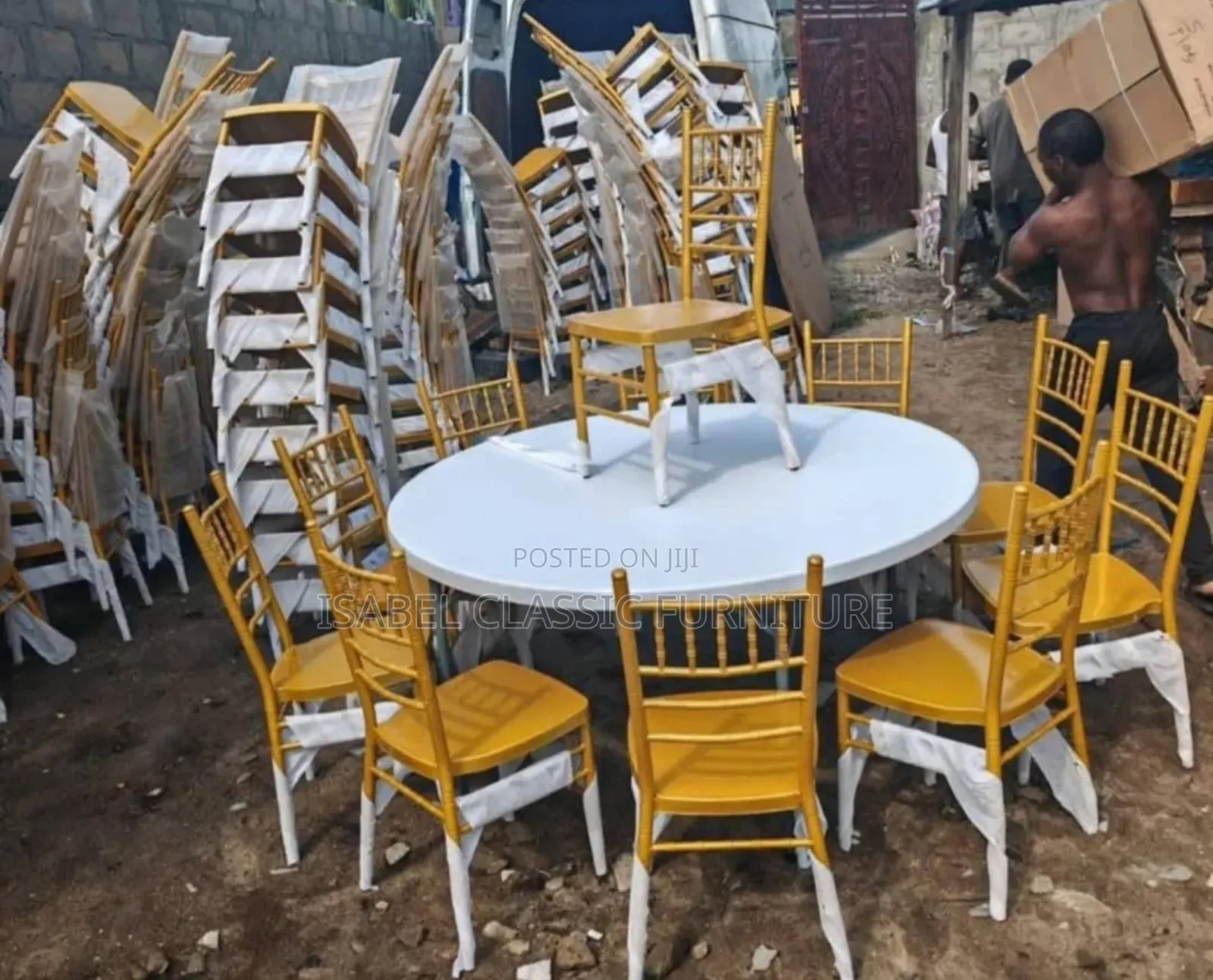 Imported Gold Unbreakable Event Chavari Chairs