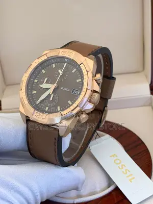 Fossil Quality Luxury Men Genuine Leather Wristwatch