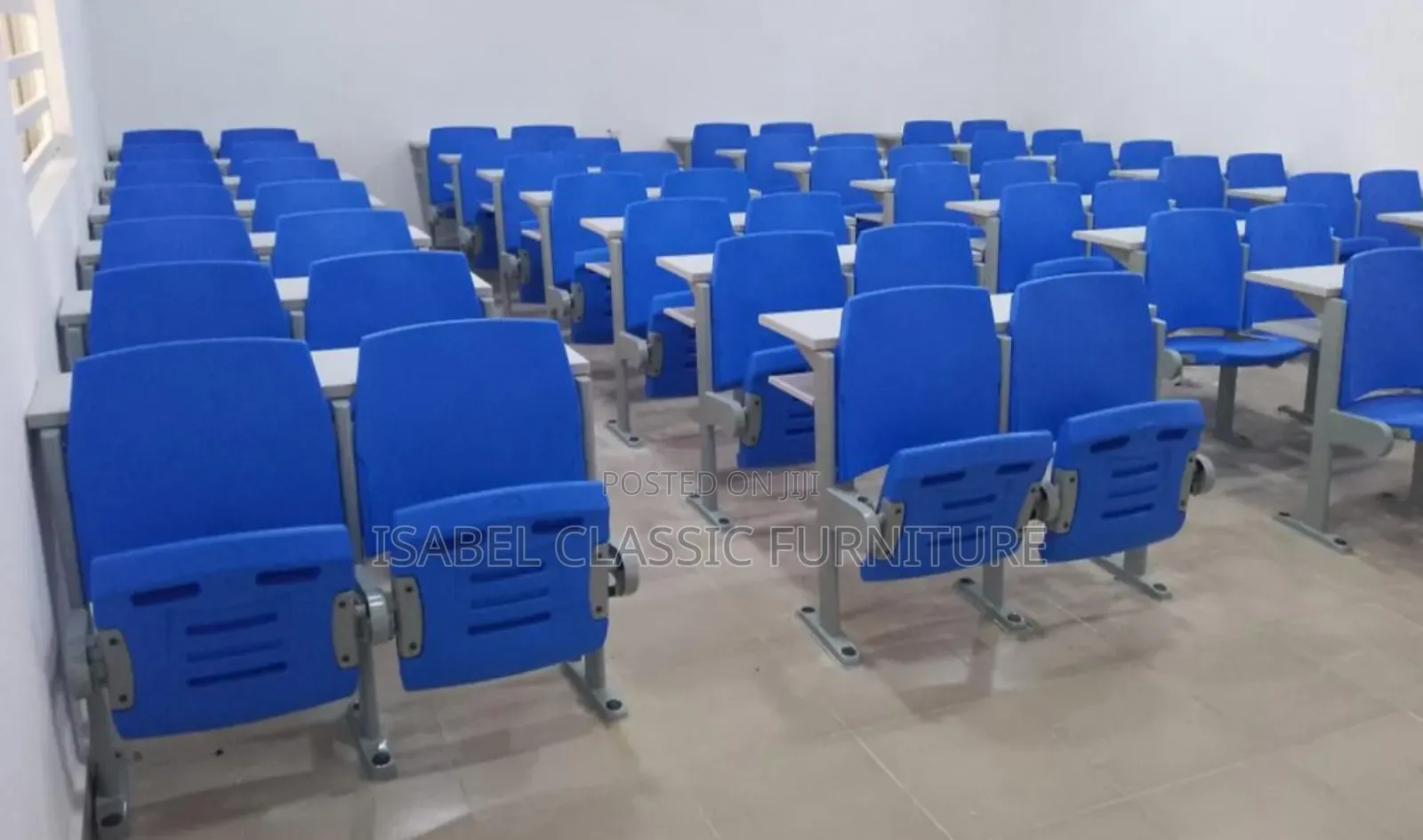 Imported Blue Double Seater Classroom Chairs Available
