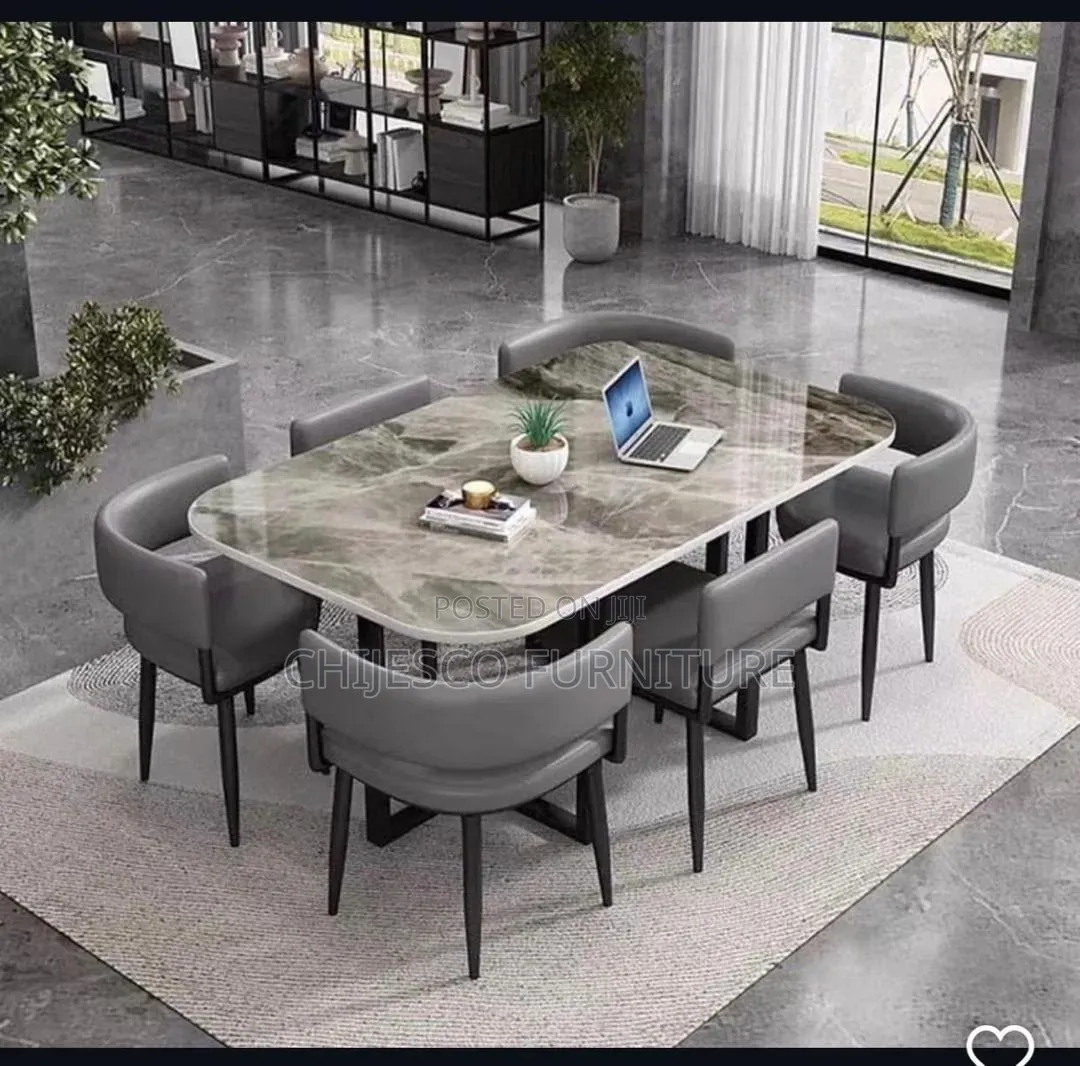 High Quality Box Marble Dinning Table by 6