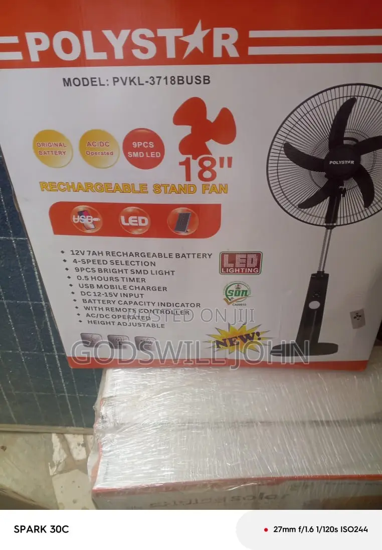 Polystar Rechargeable Fan