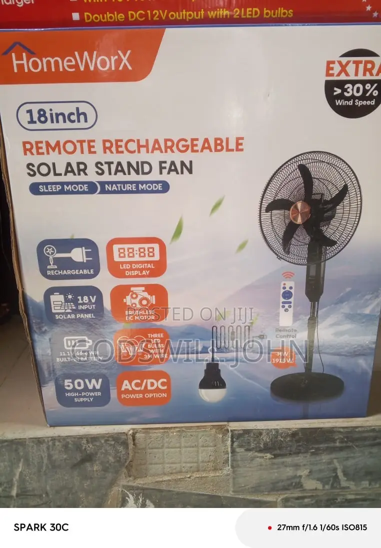 Homework X Rechargeable Solar Fan