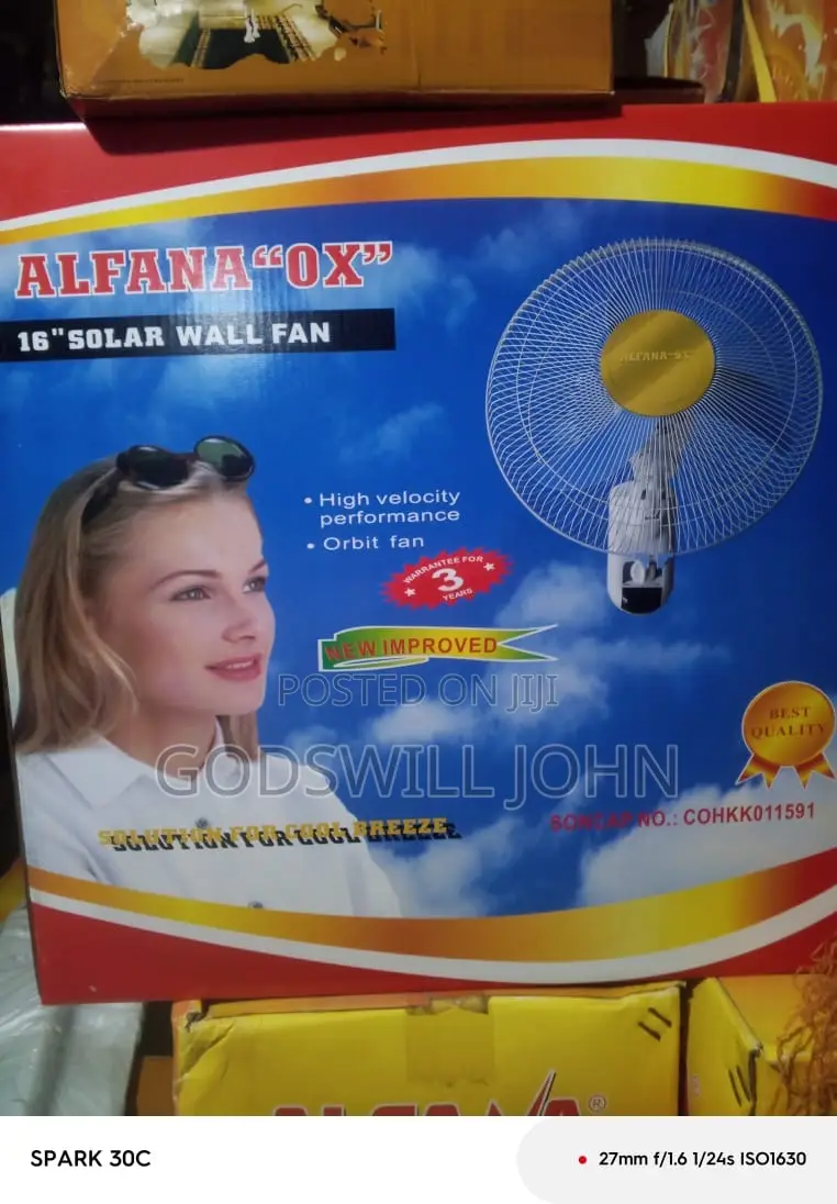 Ox 16” Solar Wall Fan