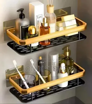 Self-adhesive Wall Mounted Bathroom Shelf - Nordic Style Rack