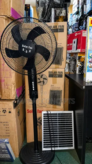 D.S.G 16" Solar Rechargeable Standing Fan + Panel