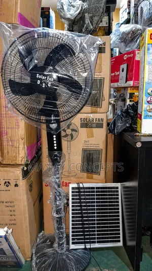 D.S.G 16" Solar Rechargeable Standing Fan + Panel