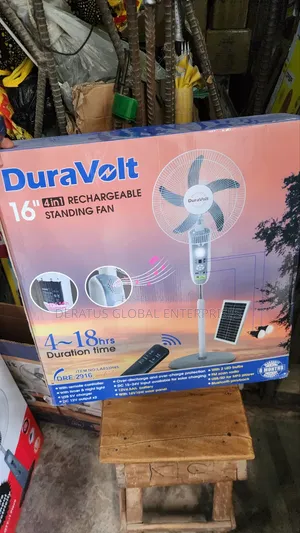 Powerful Duravolt Solar Fan 16" With Mp3
