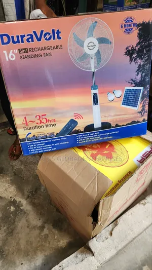 Duravolts Rechargeable Fan With Long-Lasting Battery 16"