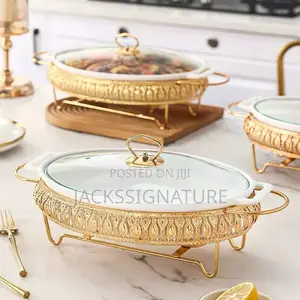 Oval 3-in-1 Ceramic Chaffing Dish 12” 13” 14”