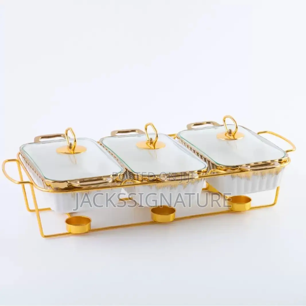 3pcs Ceramic Chaffing Dish Set