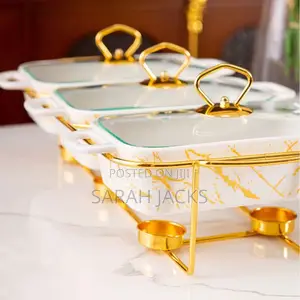 3pcs Ceramic Chaffing Dish Set