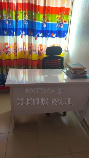 2 White Office Table With Drawers