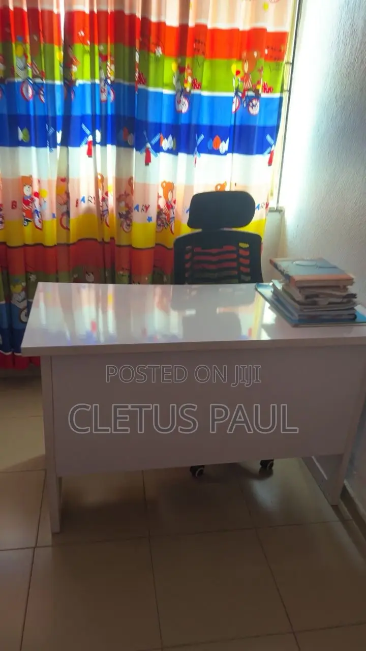 2 White Office Table With Drawers