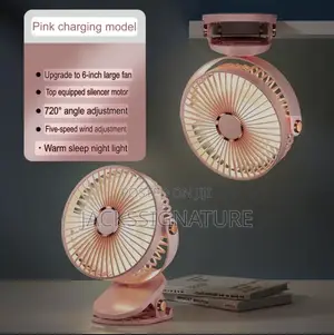6-inch Rechargeable Desk Clip Fan