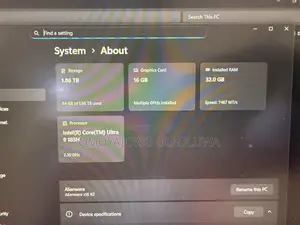 Laptop Dell Allenware M15 R5 32GB Intel Core Ultra 9 SSD 2T
