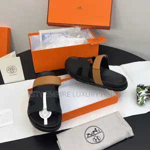 High Quality Luxury Hermes I Mir Palm Slippers