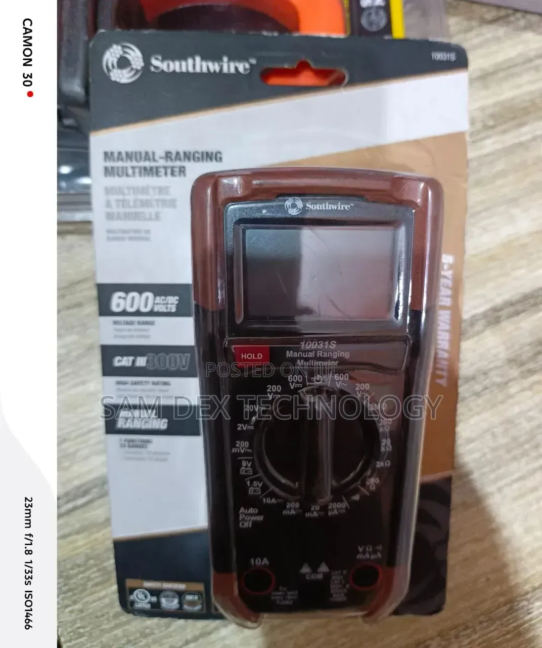 Southwire 10031s Manual-Ranging Multimeter