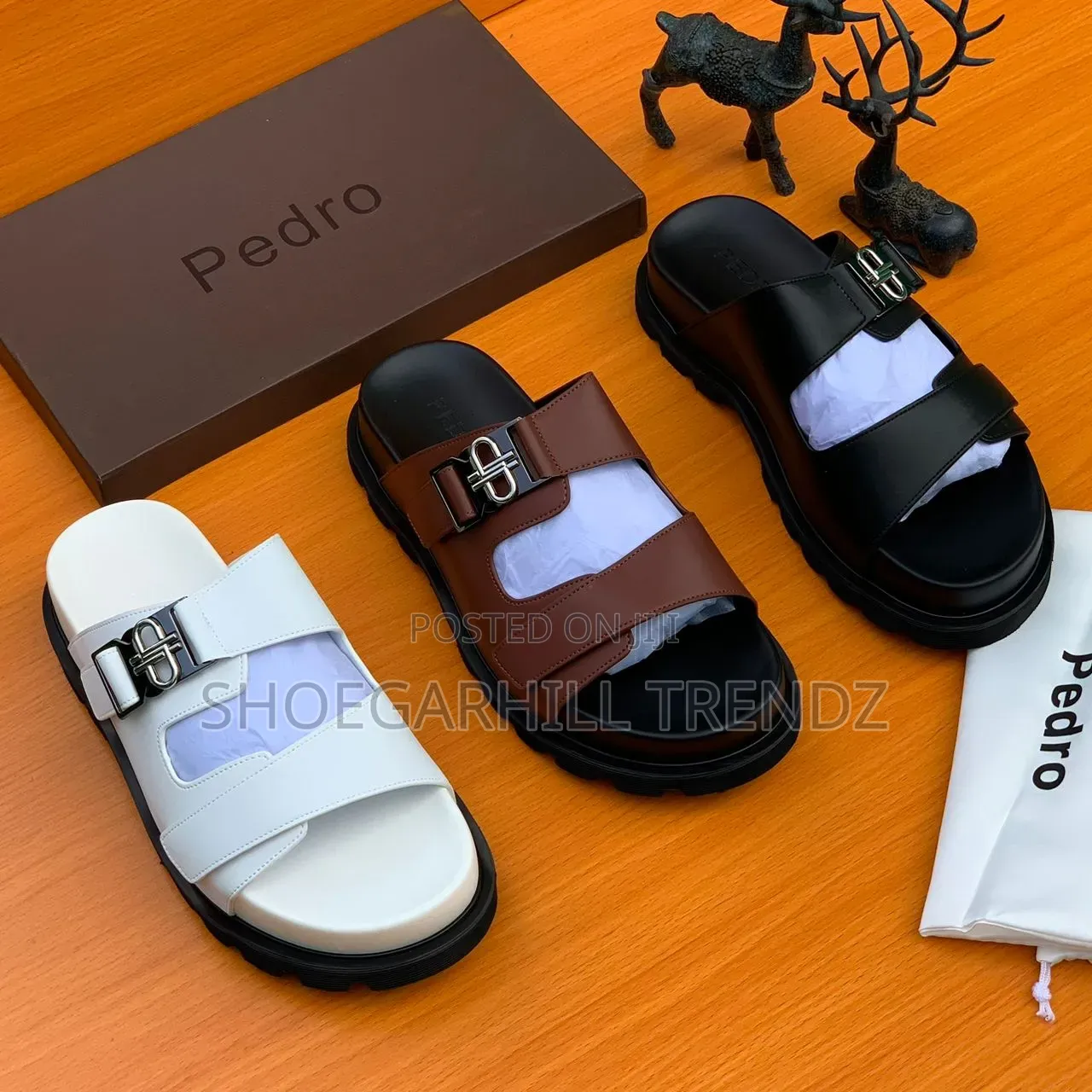 Men Pedro Double Strap Slippers