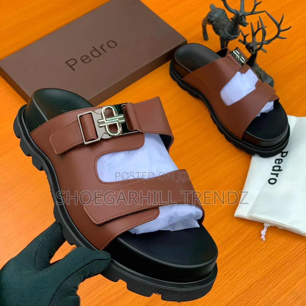 Men Pedro Double Strap Slippers
