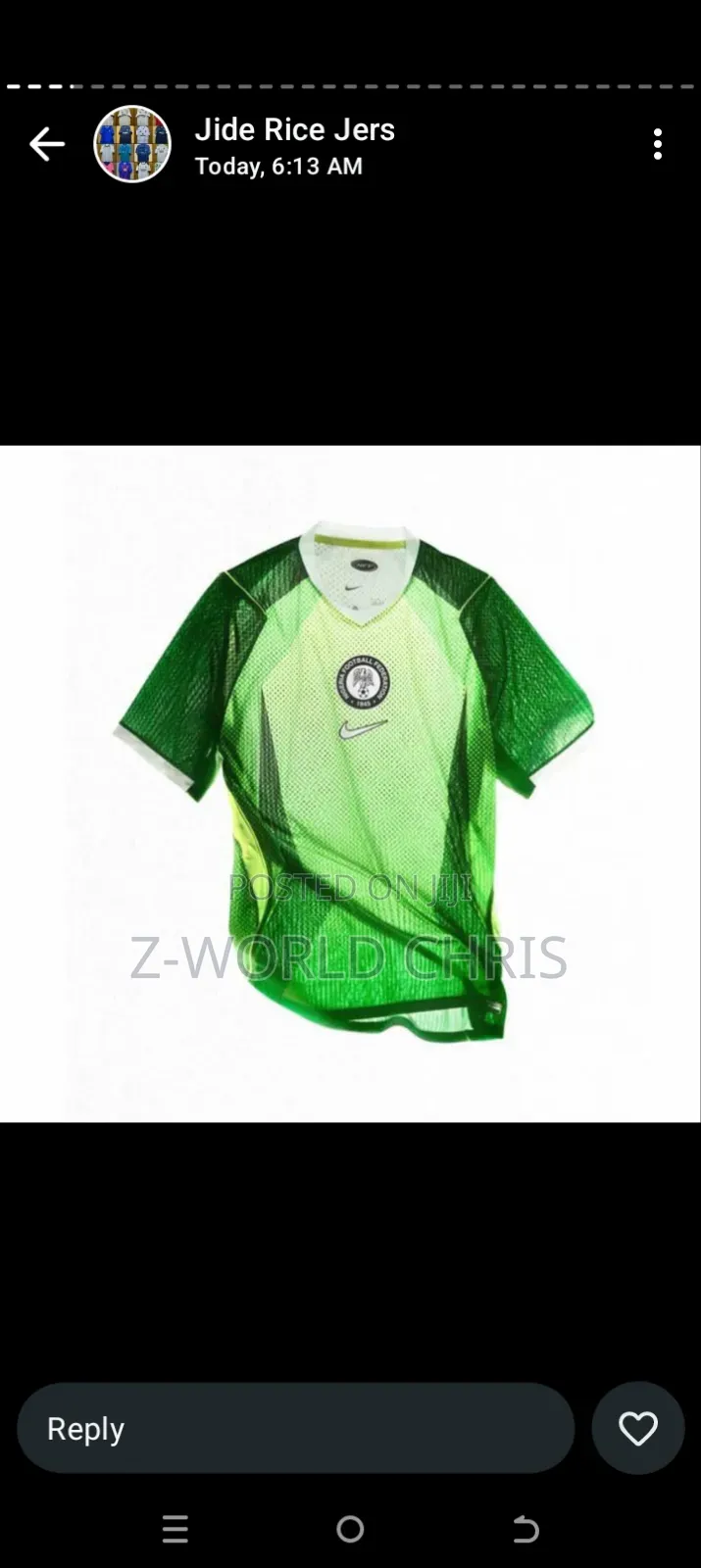 Original Quality Nigeria Official Home Jersey