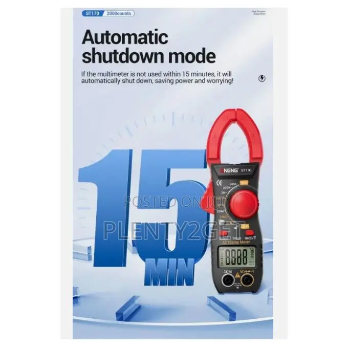 Aneng St170 Backlight Digital Clamp Meter Multimeter Ac/Dc Voltage Cur