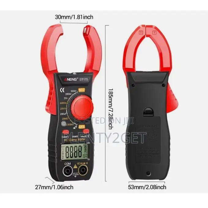 Aneng St170 Backlight Digital Clamp Meter Multimeter Ac/Dc Voltage Cur