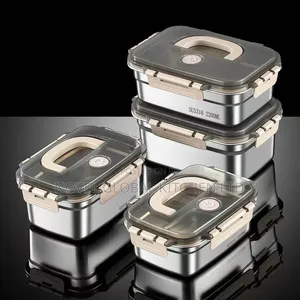 3in1, 4in1,5in1 Storage Stainless Plates With a Silicone Cover