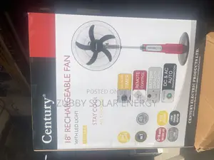 18’’ Rechargeable Century Fan With Led Lite