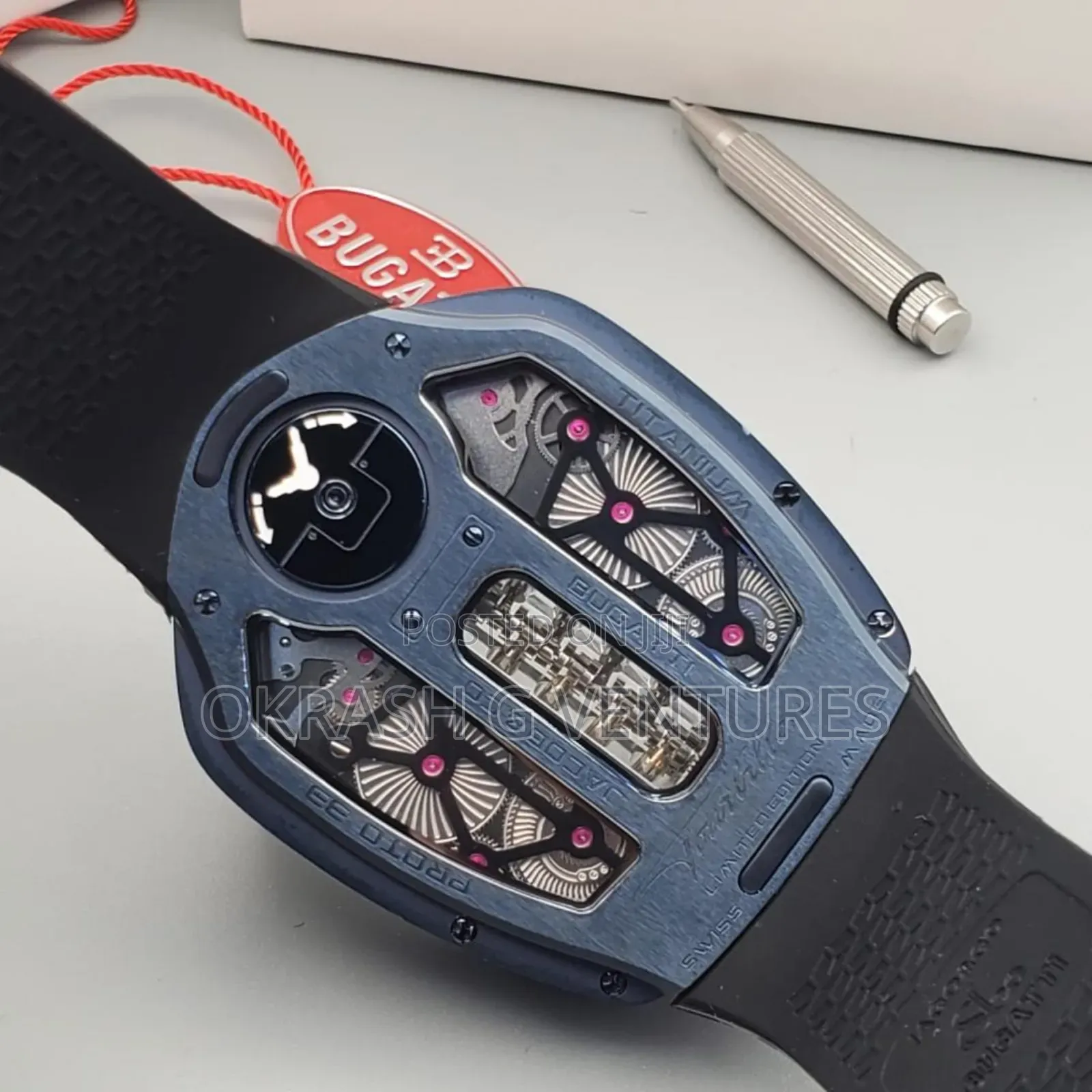 Jacob Co Rubber Strap Watch