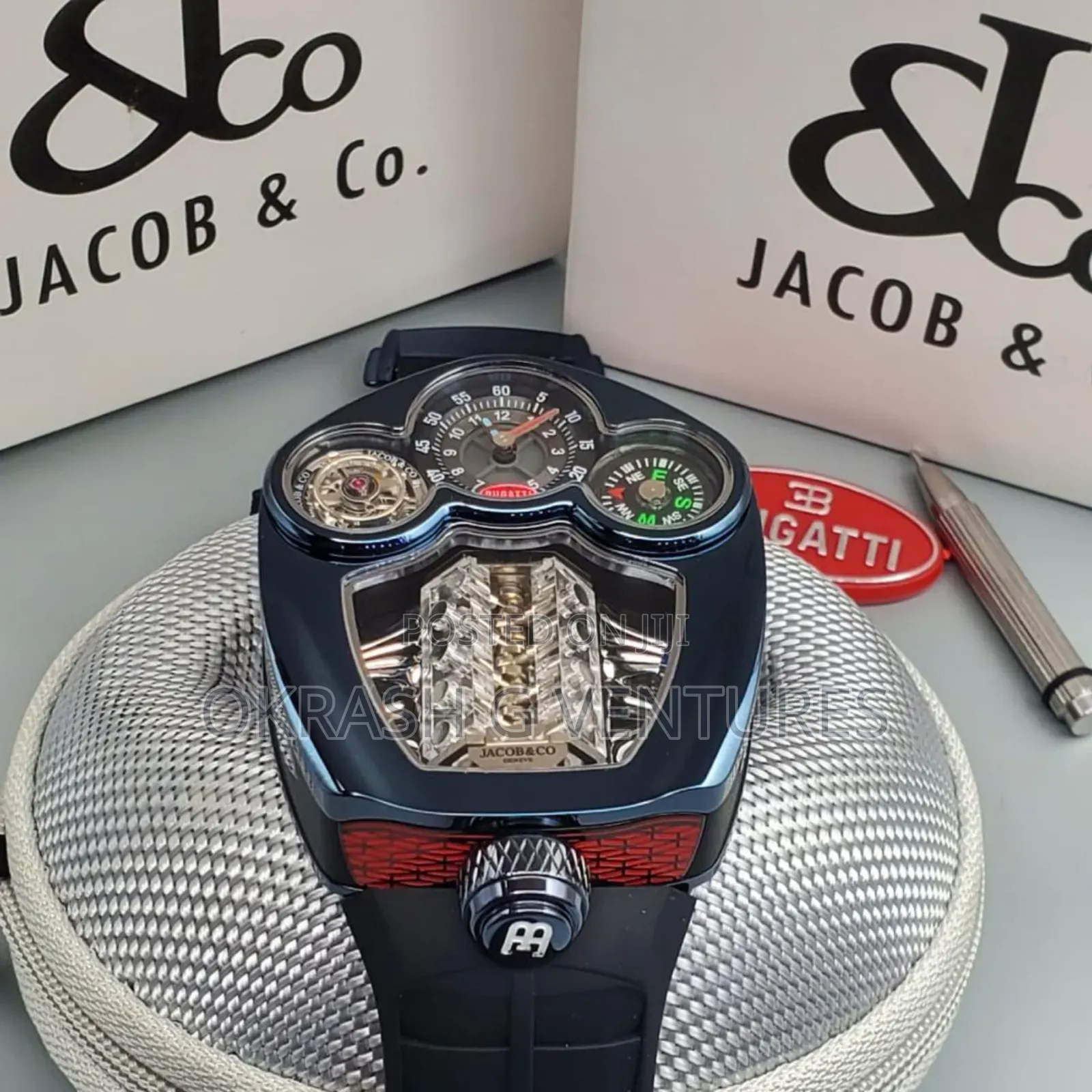 Jacob Co Rubber Strap Watch