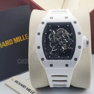 Richard Mille Automatic White Rubber Strap Watch