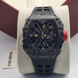 Richard Mille Automatic Black Rubber Strap Watch