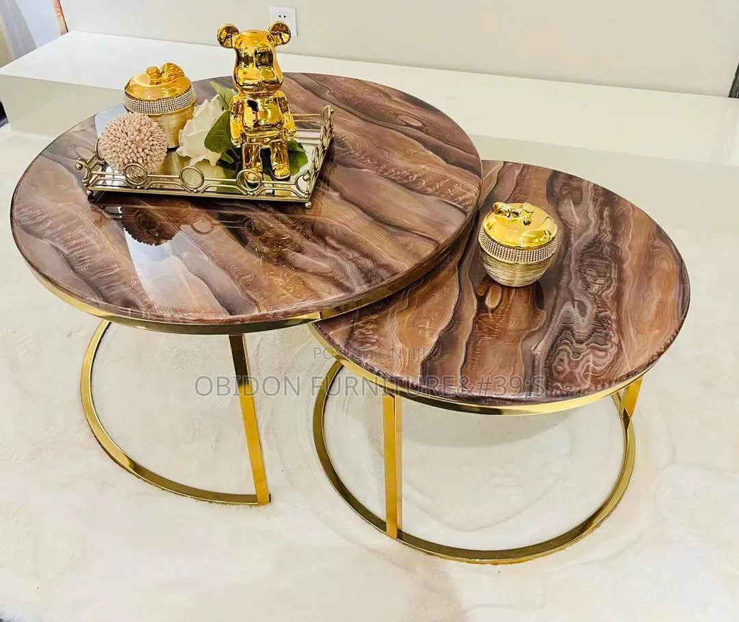 Portable Marble Center Table