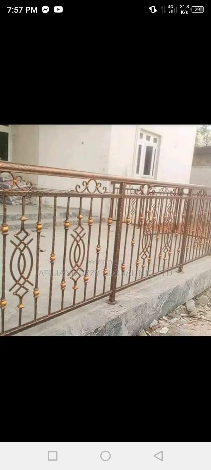 Bracket Cumbi Wrought Iron Rails