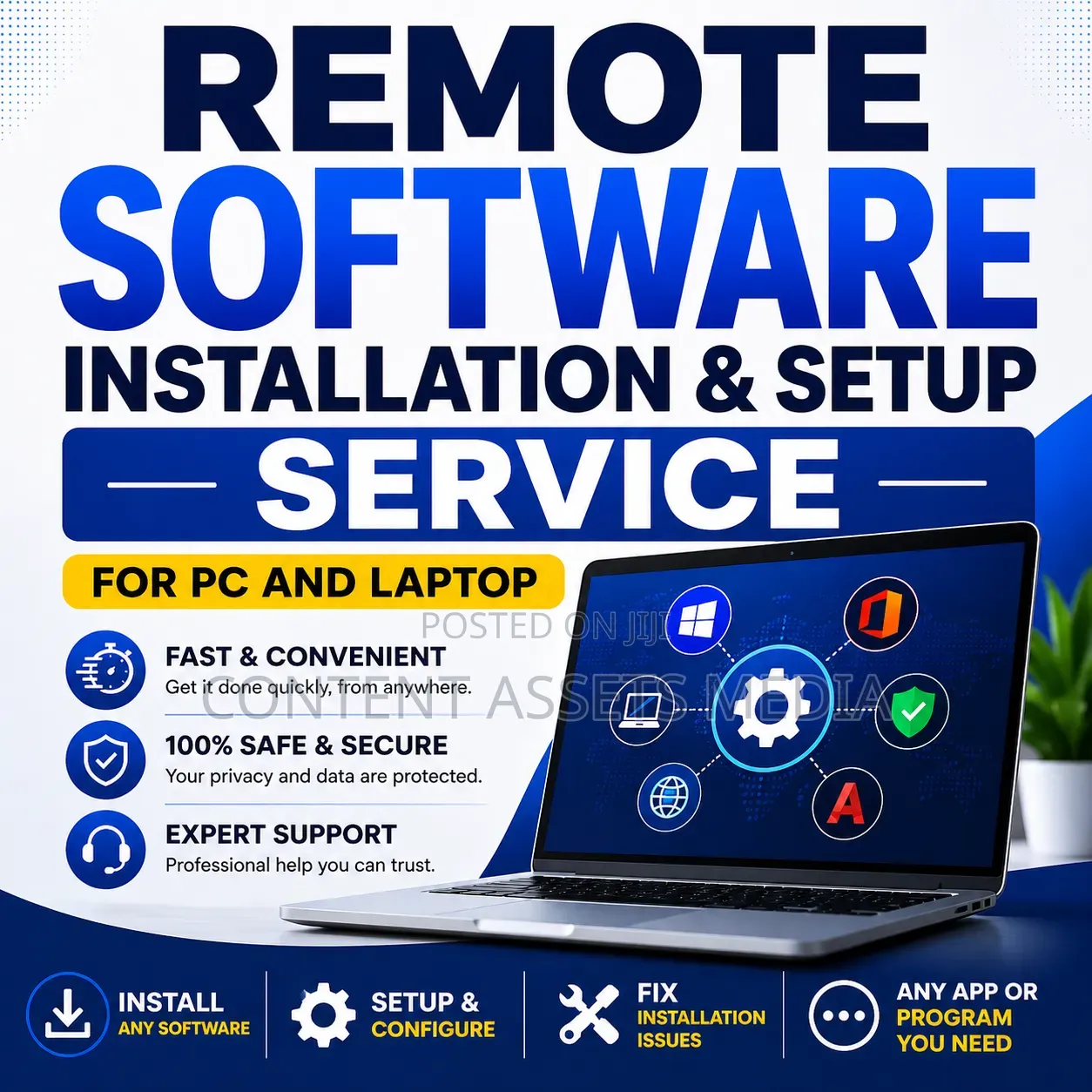 Remote Software Installation Setup Service for Pc and Laptop