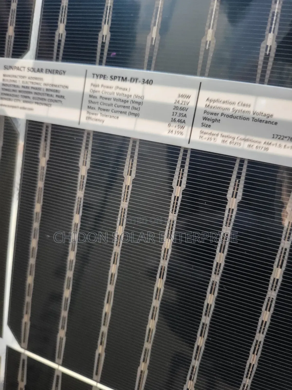 340w Sunpack Mono Solar Panel